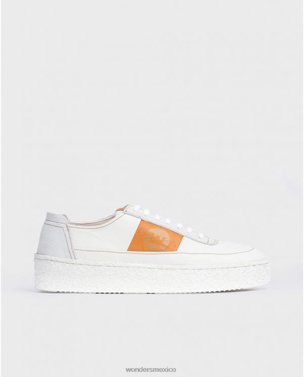 Wonders Deportiva piel blanca con cordones calzado hombres 022RR356