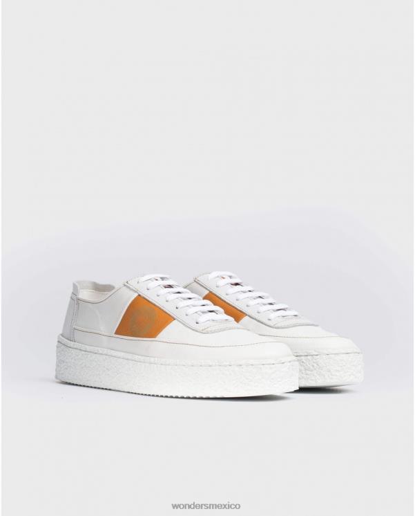 Wonders Deportiva piel blanca con cordones calzado hombres 022RR356