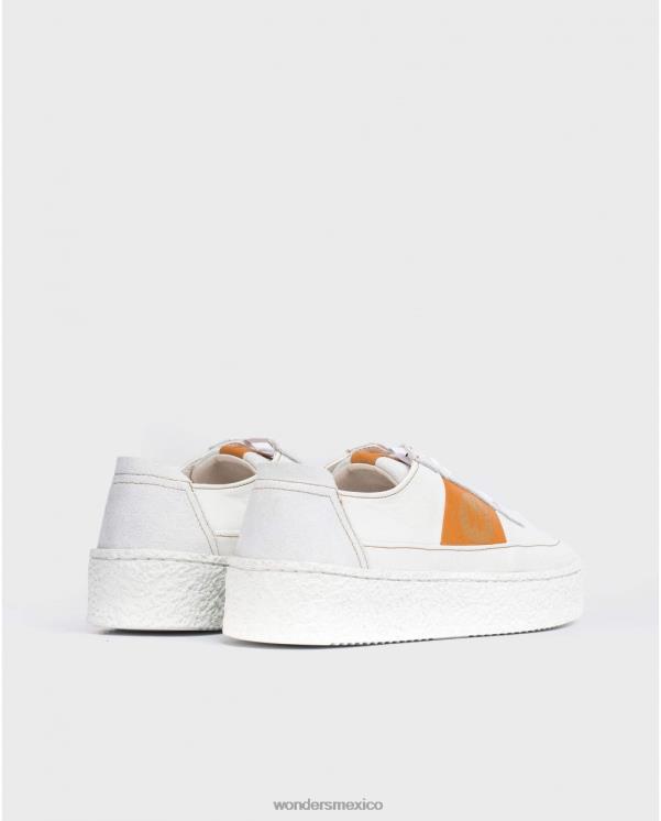 Wonders Deportiva piel blanca con cordones calzado hombres 022RR356