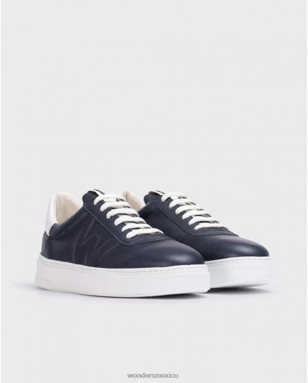 Wonders tenis marino grabados calzado hombres 022RR358