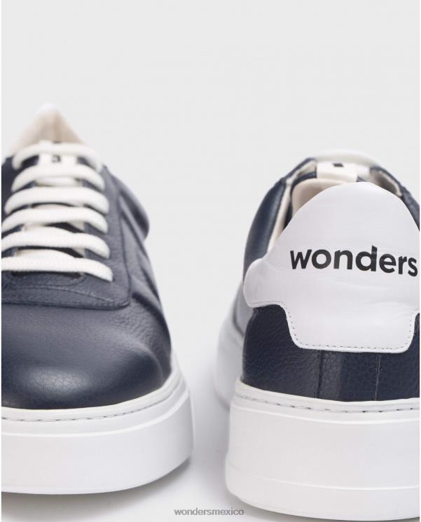 Wonders tenis marino grabados calzado hombres 022RR358