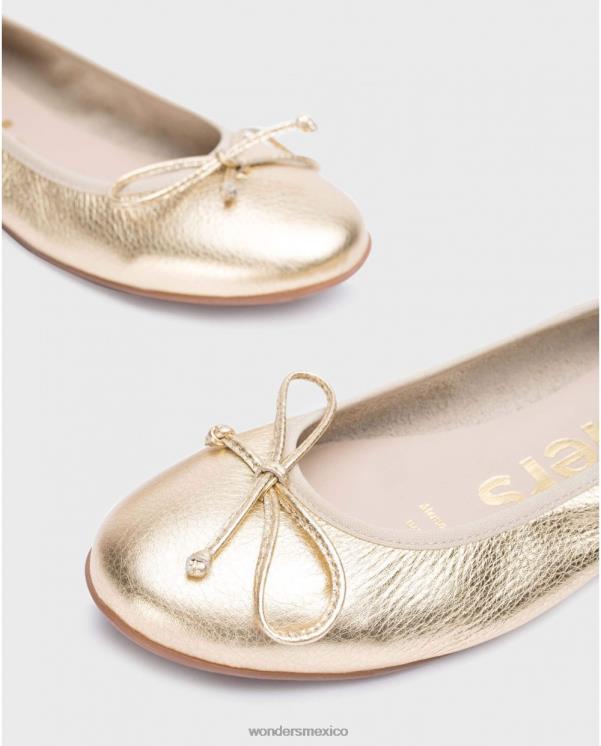Wonders bailarina bo dorada calzado mujer 022RR125