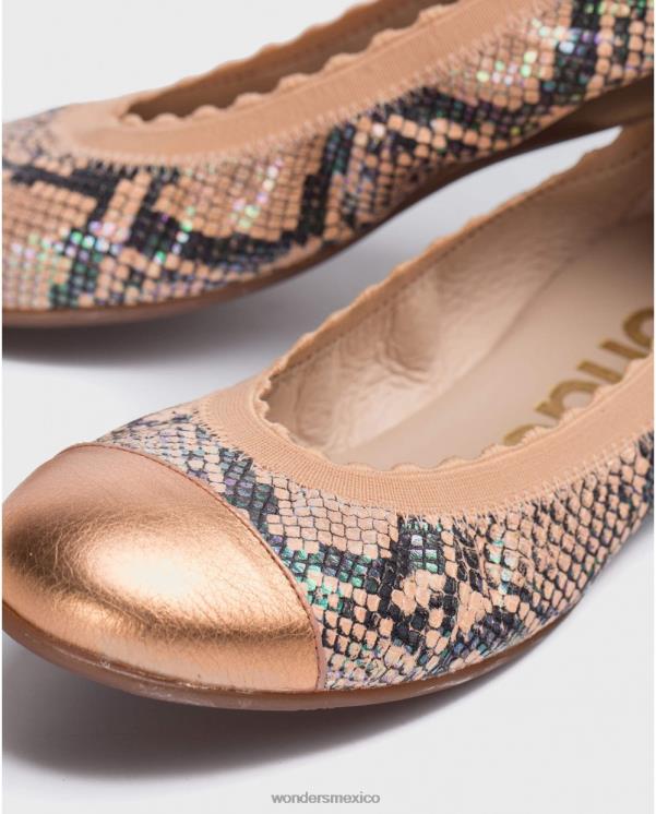 Wonders bailarina elástica salmón calzado mujer 022RR429