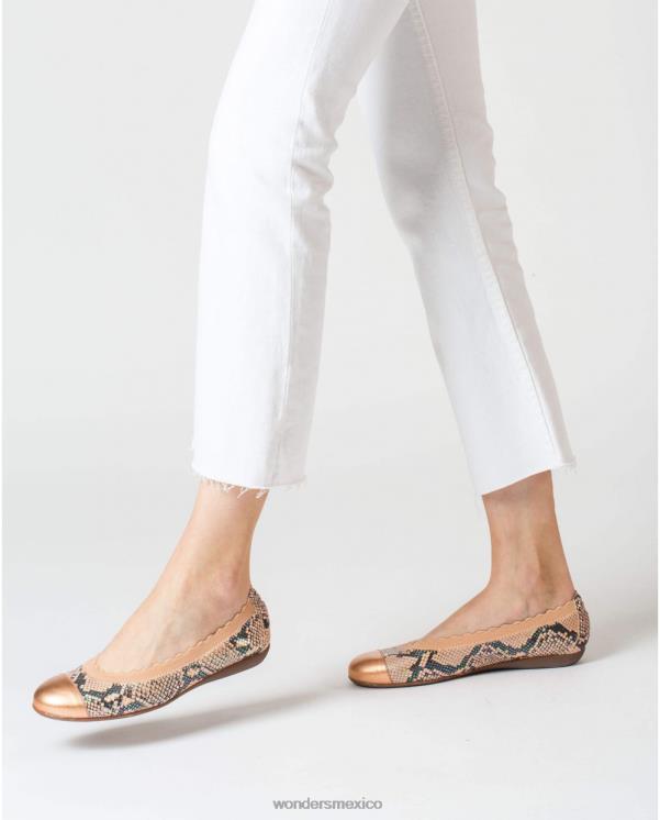 Wonders bailarina elástica salmón calzado mujer 022RR429