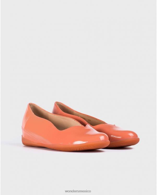 Wonders bailarinas con ondas salmón calzado mujer 022RR425