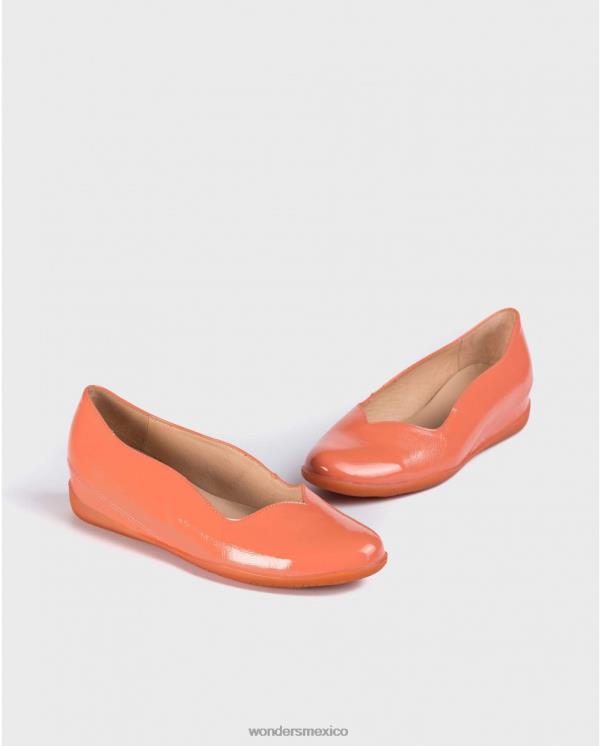 Wonders bailarinas con ondas salmón calzado mujer 022RR425