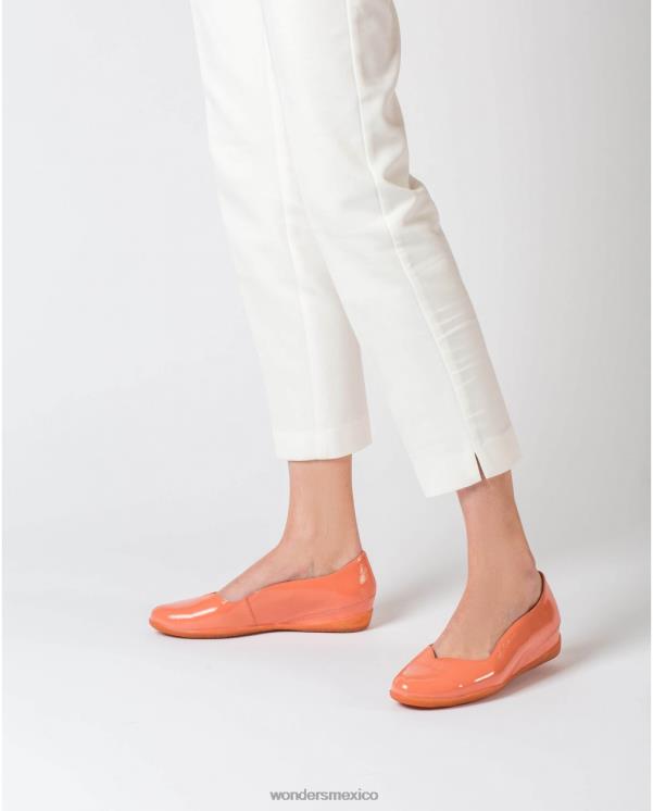 Wonders bailarinas con ondas salmón calzado mujer 022RR425