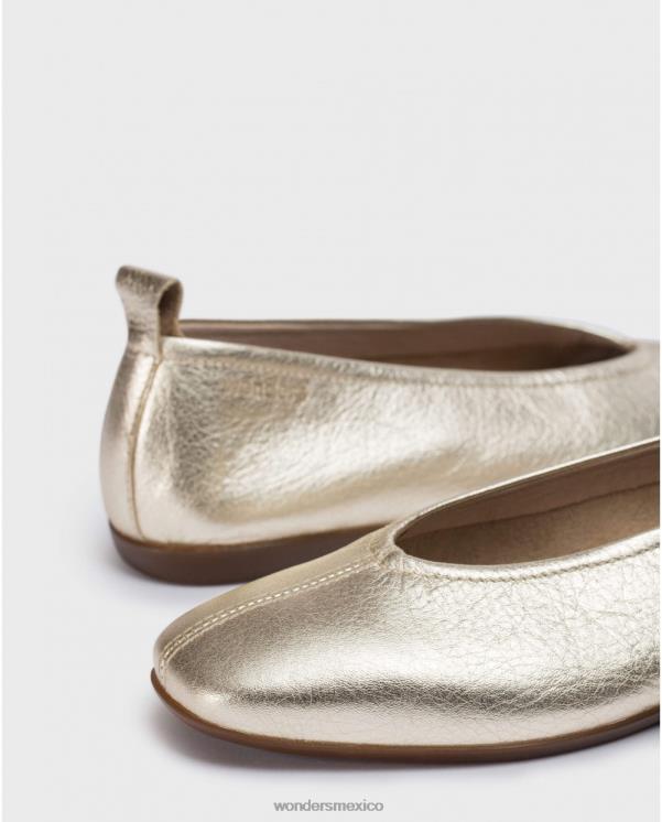 Wonders bailarinas pepa platino metalizado calzado mujer 022RR69