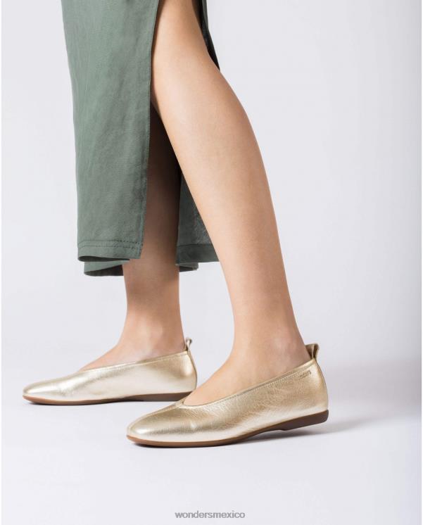 Wonders bailarinas pepa platino metalizado calzado mujer 022RR69