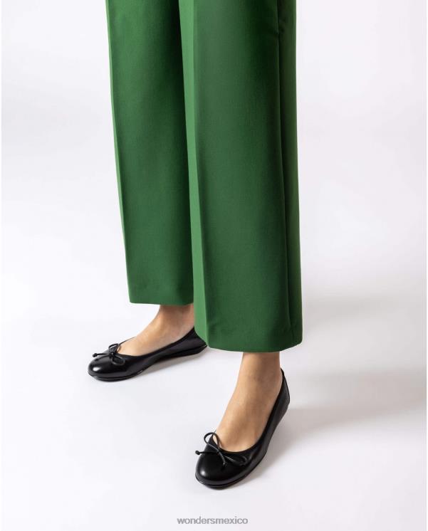 Wonders negro bailarina bo negra calzado mujer 022RR328