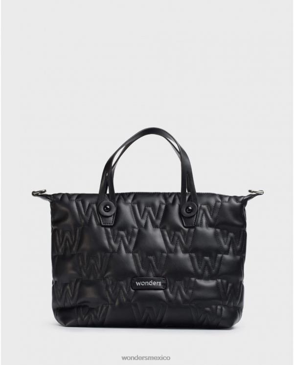 Wonders bolso capitoné negro accesorio mujer 022RR389