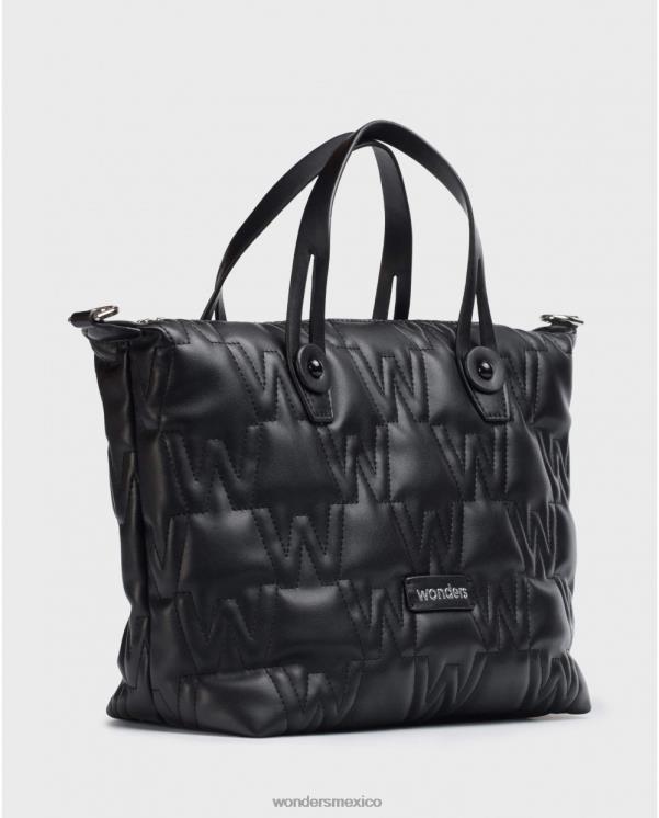 Wonders bolso capitoné negro accesorio mujer 022RR389