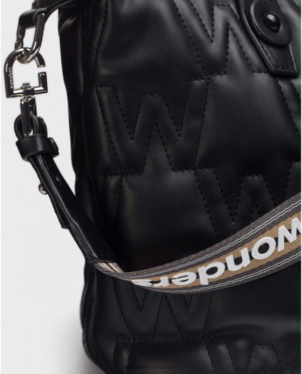Wonders bolso capitoné negro accesorio mujer 022RR389