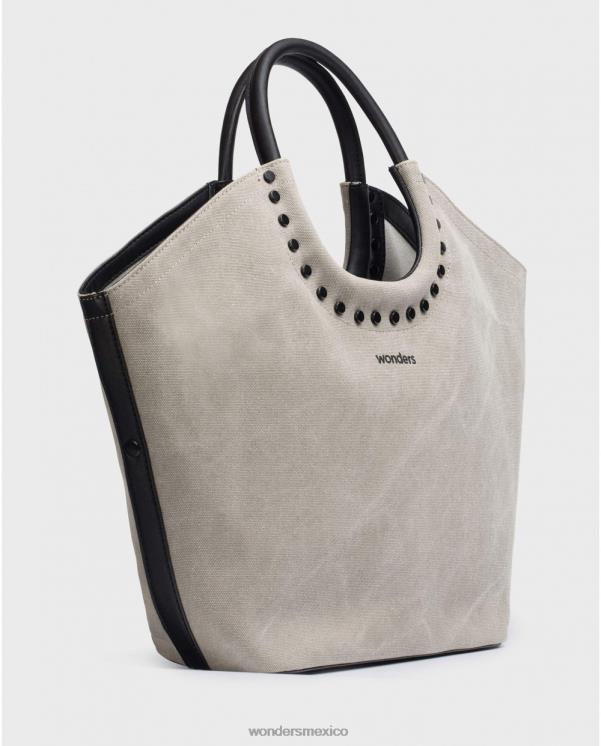 Wonders bolso taupe/negr marrón babby accesorio mujer 022RR372