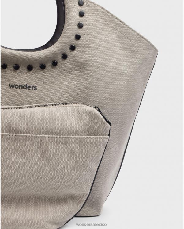 Wonders bolso taupe/negr marrón babby accesorio mujer 022RR372