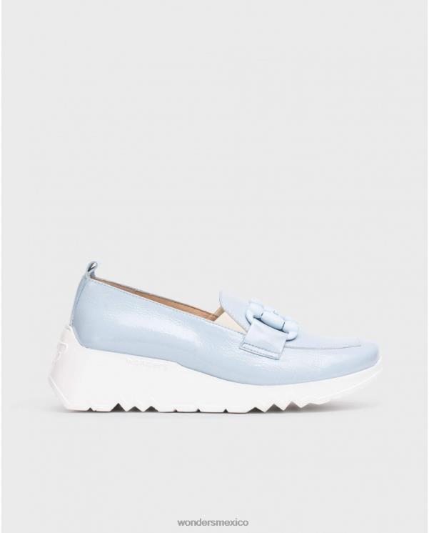 Wonders mocasín de baile azul calzado mujer 022RR159