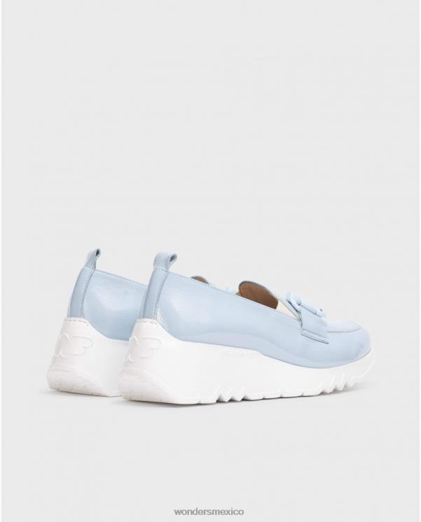 Wonders mocasín de baile azul calzado mujer 022RR159