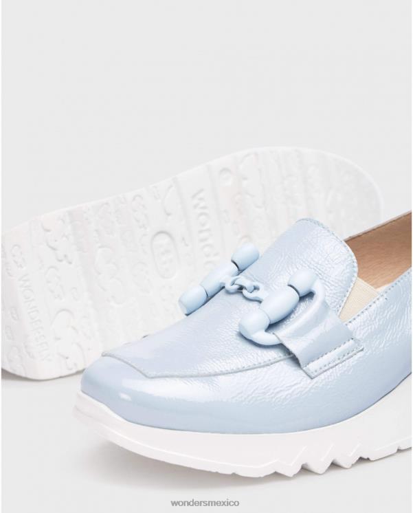 Wonders mocasín de baile azul calzado mujer 022RR159
