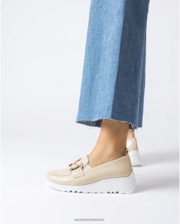Wonders mocasín de baile beige natural calzado mujer 022RR160