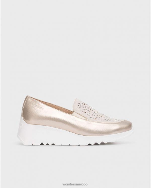 Wonders mocasín harrison platino/beg platino calzado mujer 022RR234