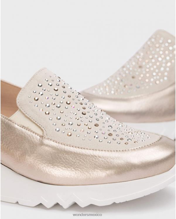 Wonders mocasín harrison platino/beg platino calzado mujer 022RR234
