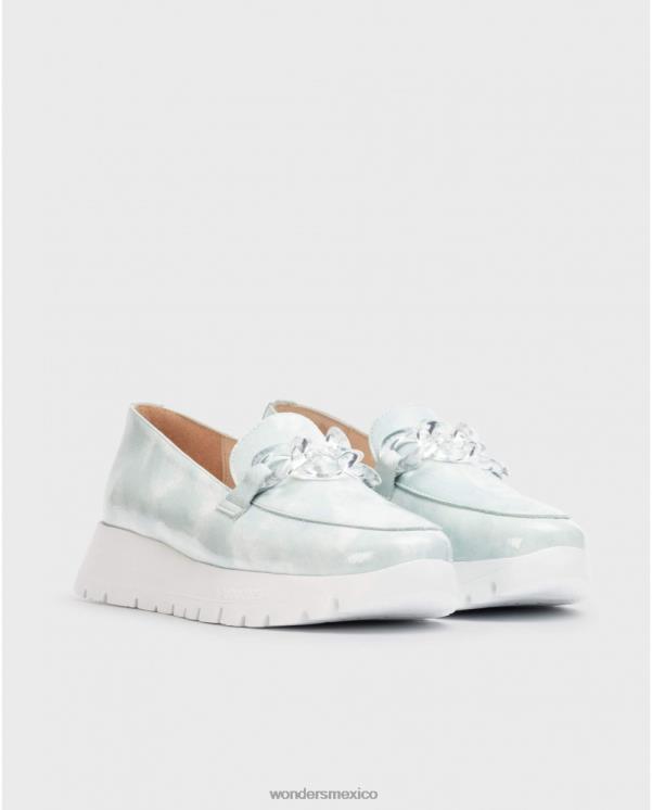 Wonders mocasín rosa azul aloe calzado mujer 022RR297