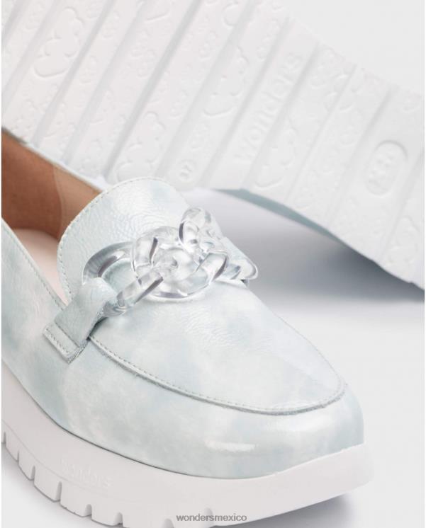 Wonders mocasín rosa azul aloe calzado mujer 022RR297