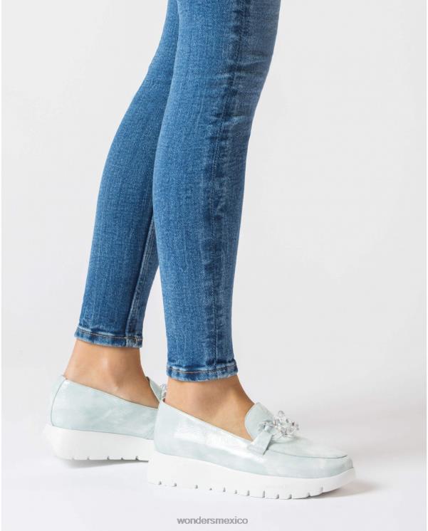 Wonders mocasín rosa azul aloe calzado mujer 022RR297