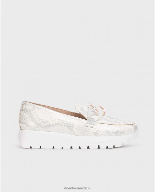 Wonders mocasín rosa blanco roto calzado mujer 022RR204
