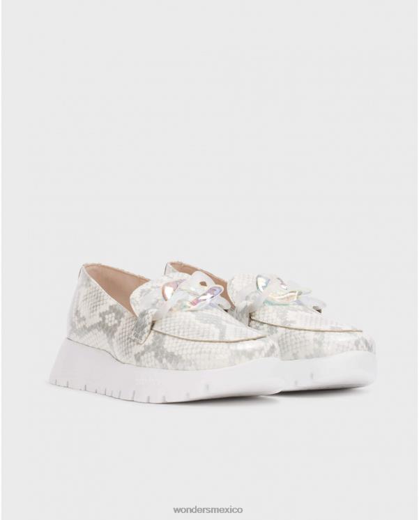 Wonders mocasín rosa blanco roto calzado mujer 022RR204