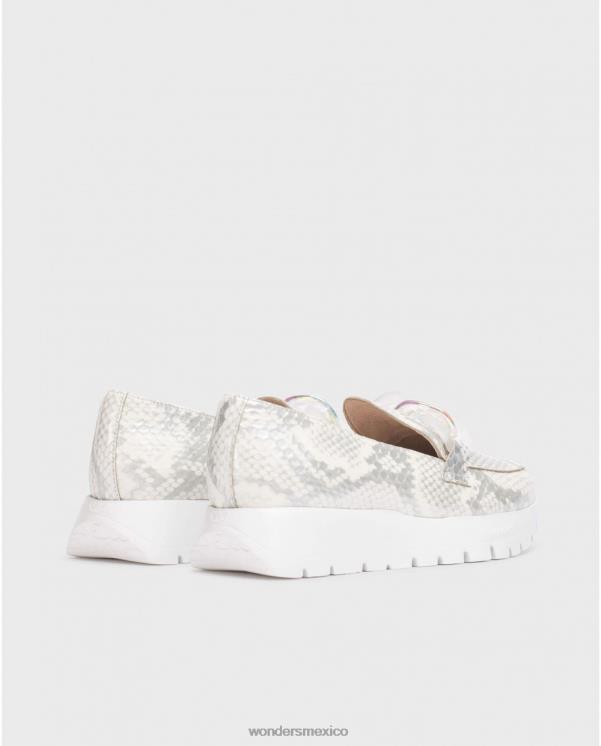 Wonders mocasín rosa blanco roto calzado mujer 022RR204
