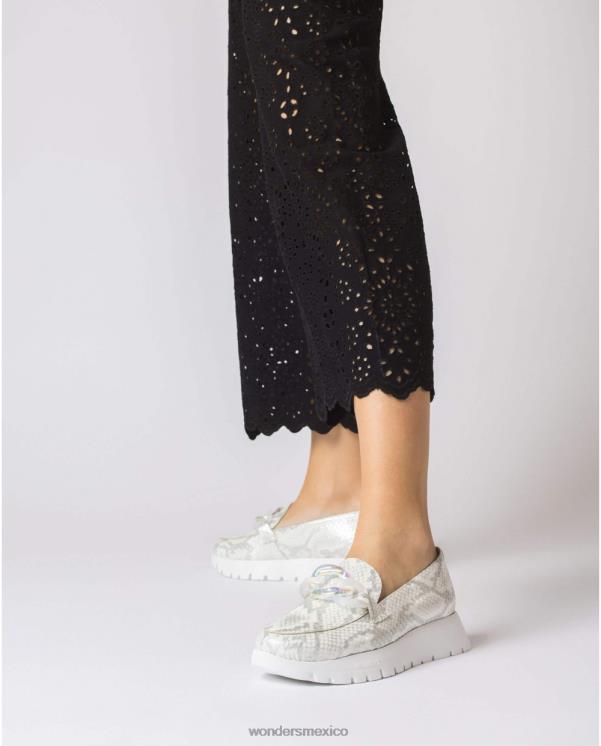 Wonders mocasín rosa blanco roto calzado mujer 022RR204