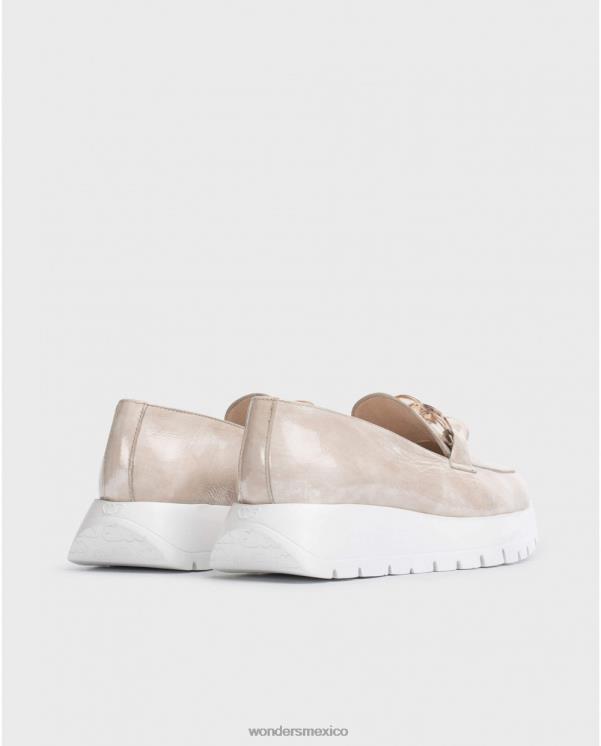 Wonders mocasín rosa marrón topo calzado mujer 022RR298