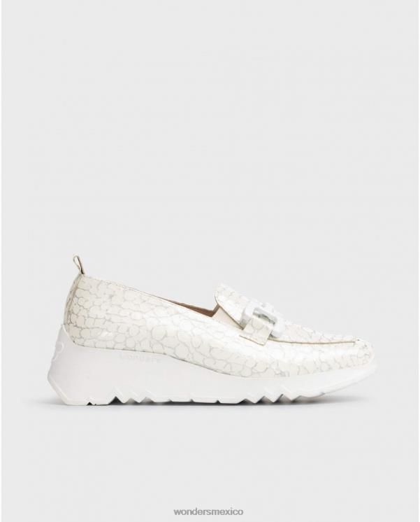 Wonders mocasín social blanco roto calzado mujer 022RR280