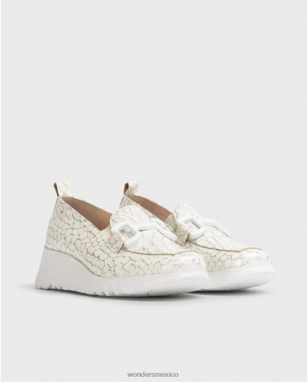 Wonders mocasín social blanco roto calzado mujer 022RR280