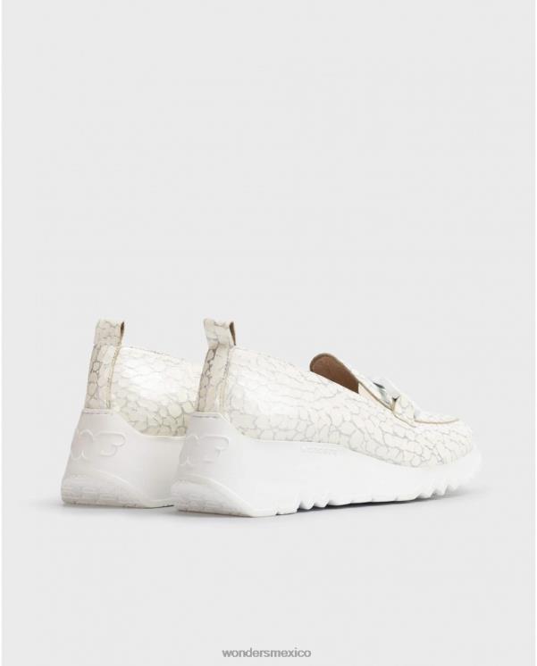 Wonders mocasín social blanco roto calzado mujer 022RR280