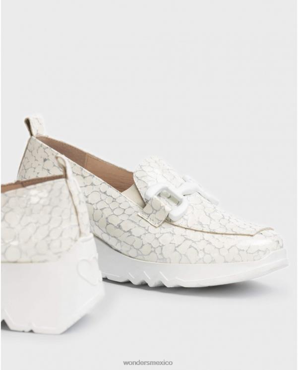 Wonders mocasín social blanco roto calzado mujer 022RR280