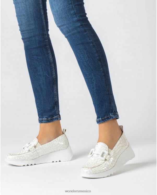 Wonders mocasín social blanco roto calzado mujer 022RR280