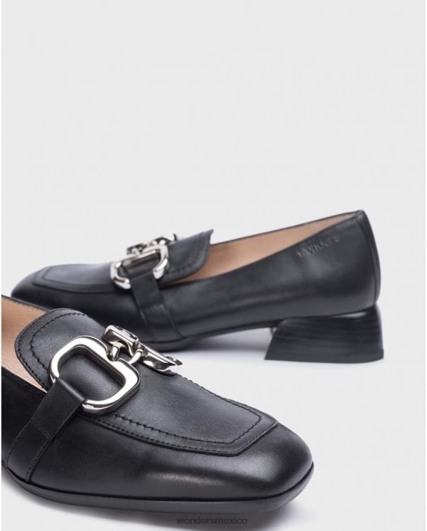 Wonders mocasin perri negro negro calzado mujer 022RR276