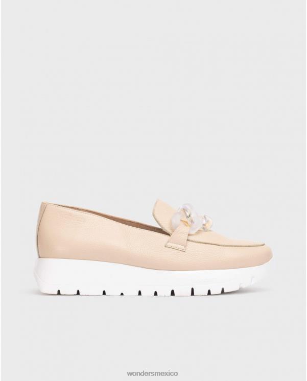 Wonders mocasin rosa beige natural calzado mujer 022RR273