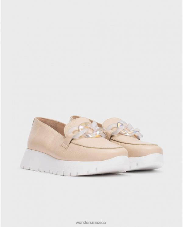Wonders mocasin rosa beige natural calzado mujer 022RR273