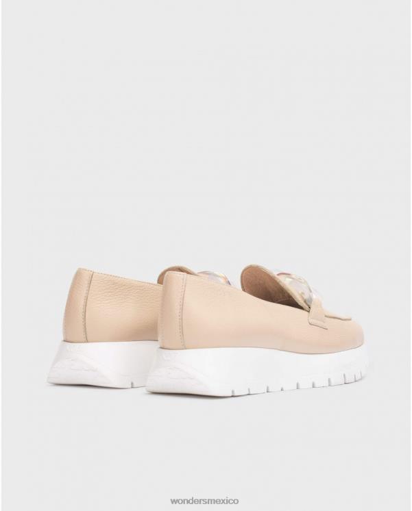 Wonders mocasin rosa beige natural calzado mujer 022RR273