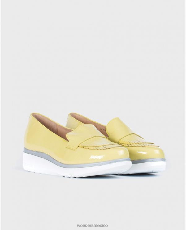 Wonders mocasines de charol soleado con detalle de flecos calzado mujer 022RR423