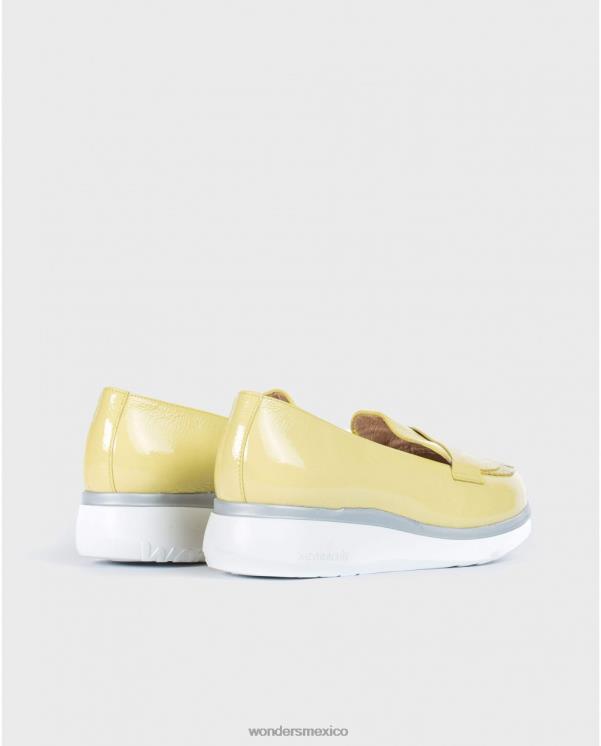 Wonders mocasines de charol soleado con detalle de flecos calzado mujer 022RR423