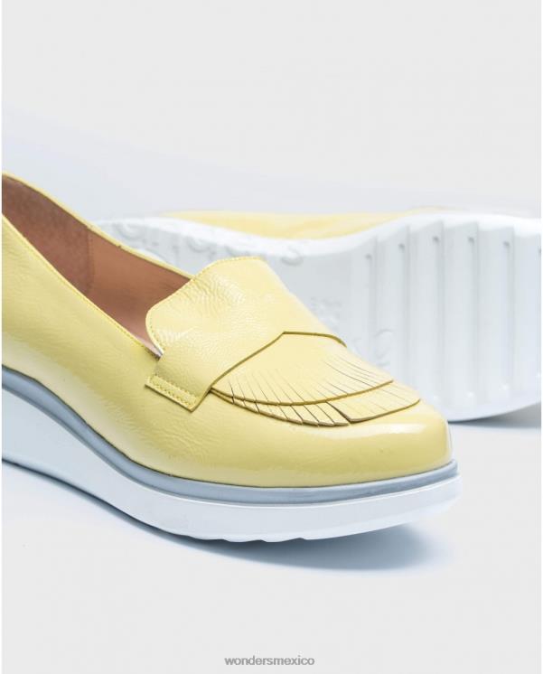 Wonders mocasines de charol soleado con detalle de flecos calzado mujer 022RR423