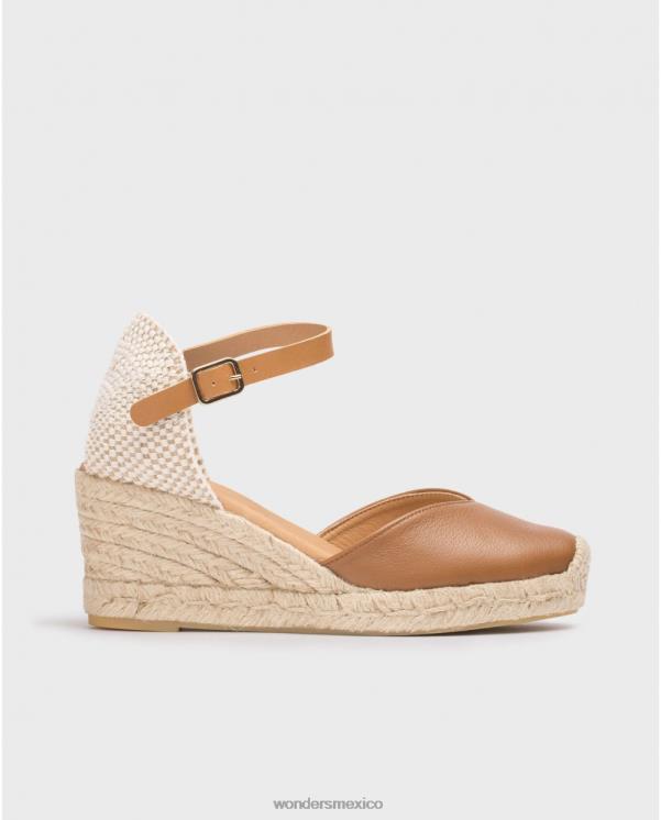 Wonders alpargatas lexi camel negro calzado mujer 022RR86