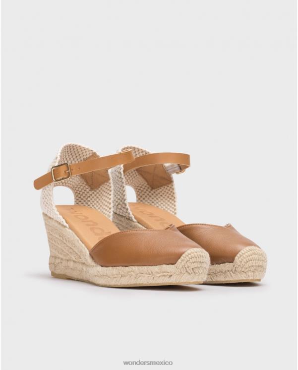 Wonders alpargatas lexi camel negro calzado mujer 022RR86