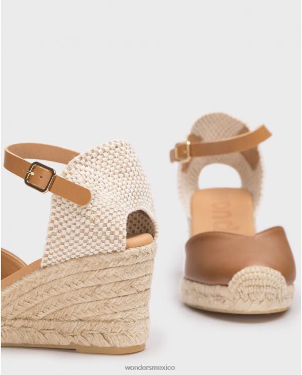 Wonders alpargatas lexi camel negro calzado mujer 022RR86