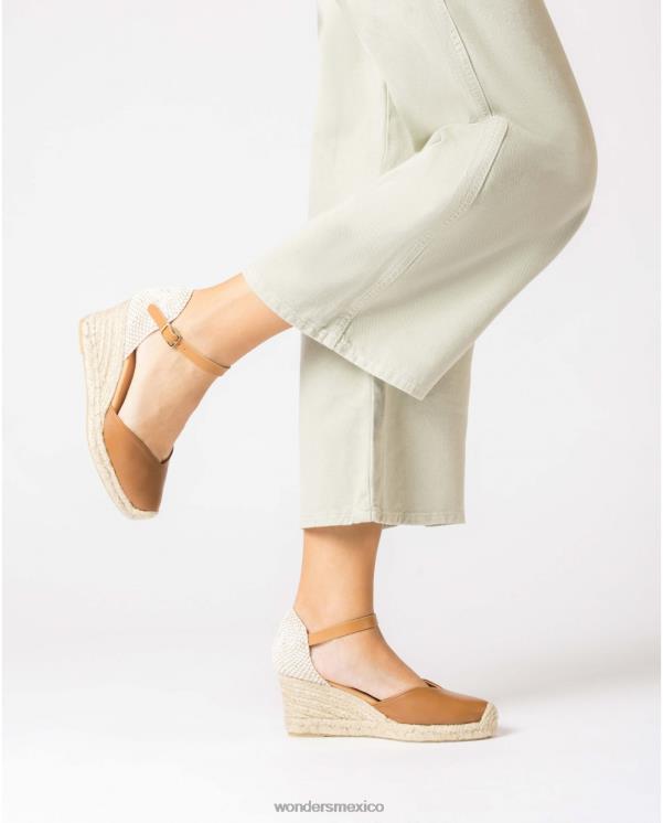 Wonders alpargatas lexi camel negro calzado mujer 022RR86