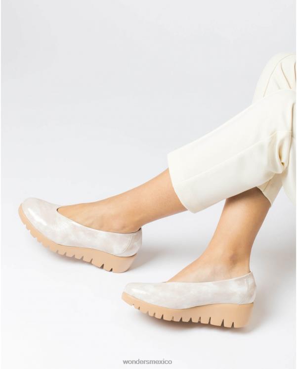 Wonders mocasín mosca marrón topo calzado mujer 022RR277